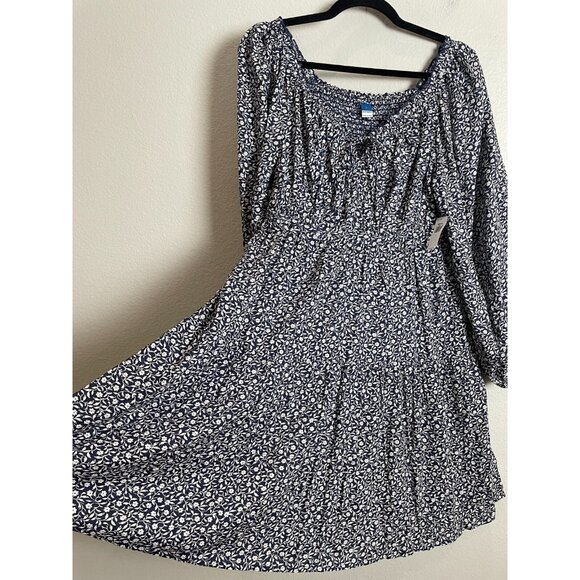 NEW Old Navy Womens Large Floral Peasant Long Sleeve Dress Cottagecore - Picture 11 of 13